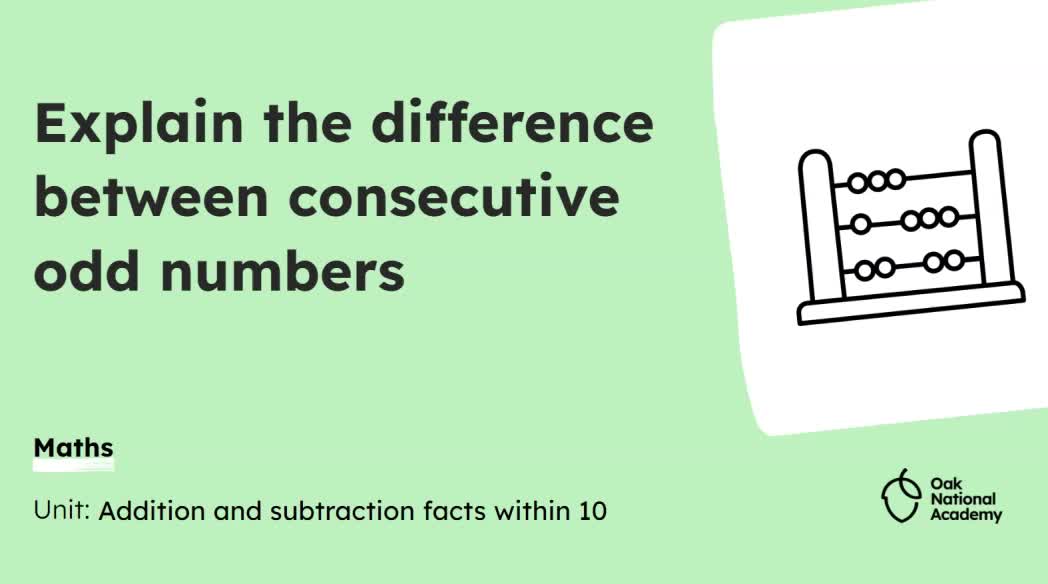 Explain the difference between consecutive odd numbers