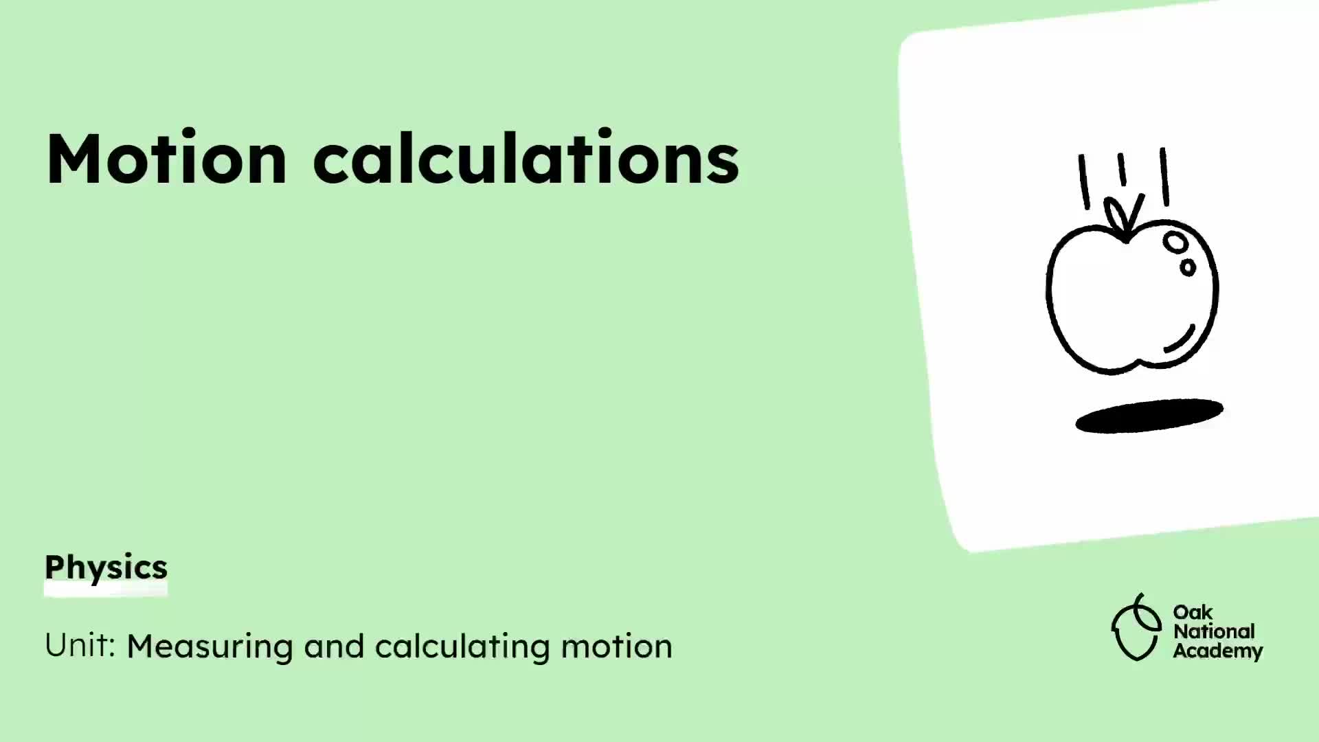 Motion calculations: including complex ones (a=(v−u)/t, v²−u²=2ax & v=x/t)