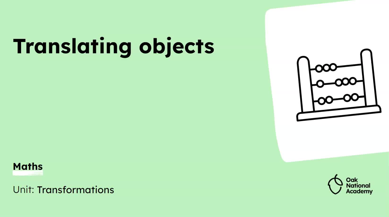 Translating objects