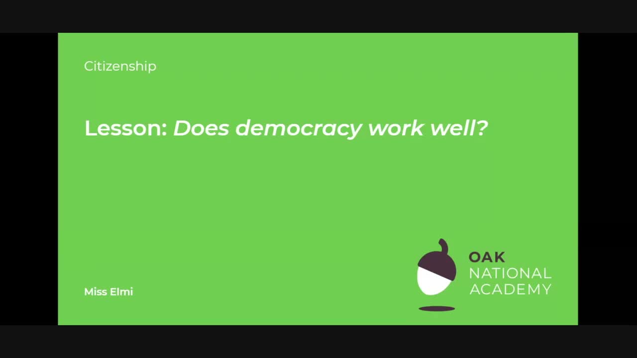 Deliberative Debate: What are the strengths and weaknesses of democracy in the UK?
