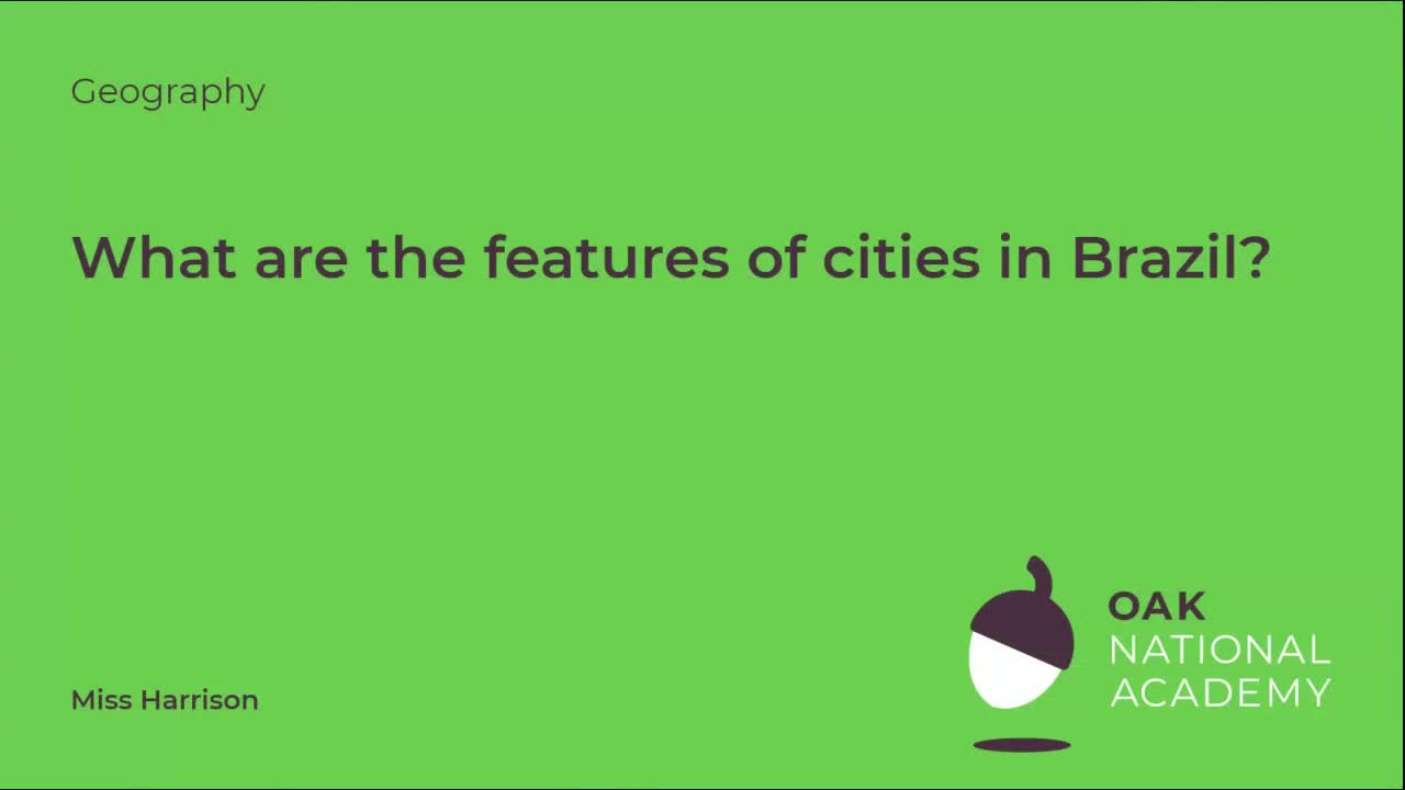 What are the features of cities in Brazil?