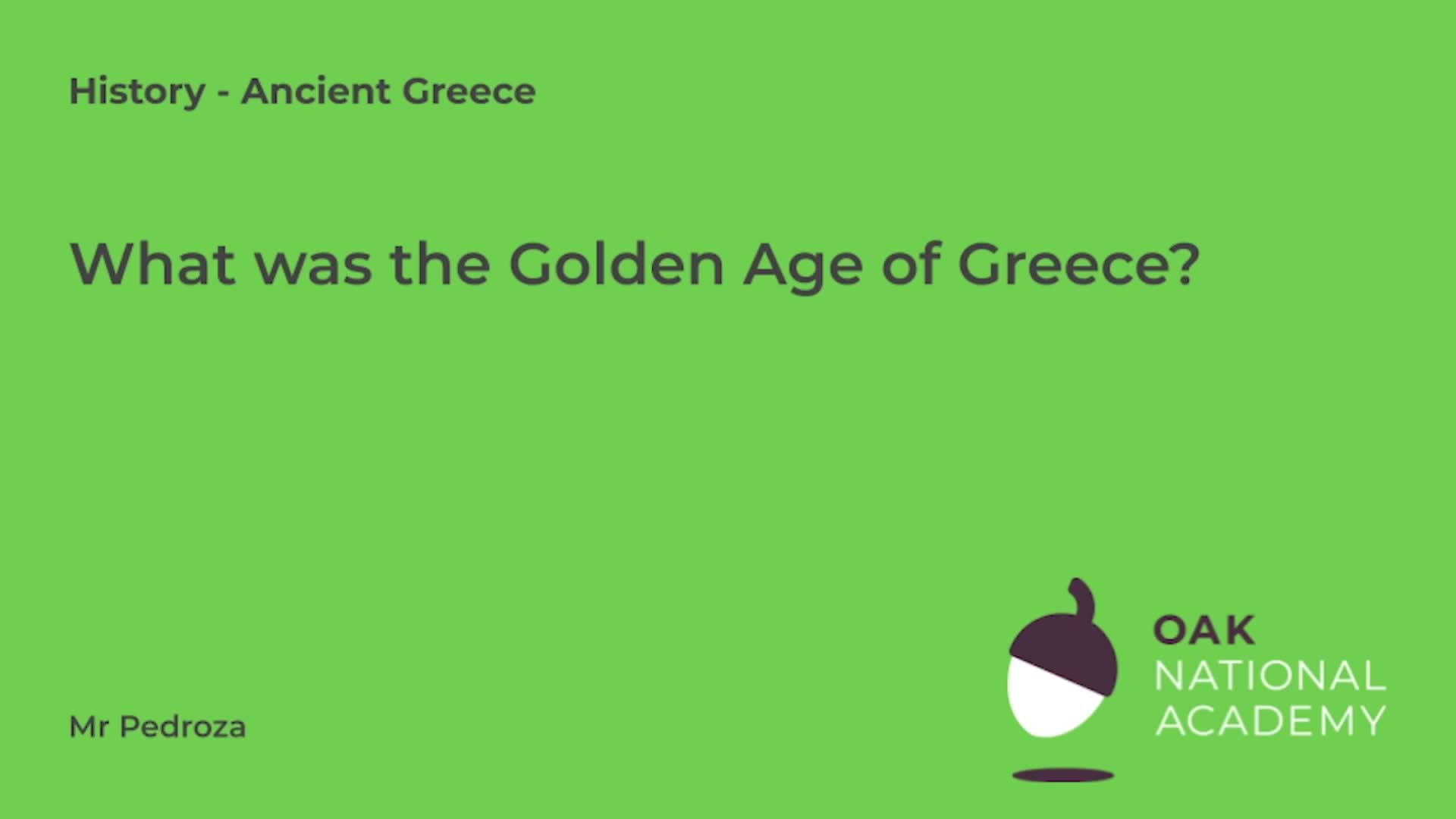 What was the Golden Age of Greece?