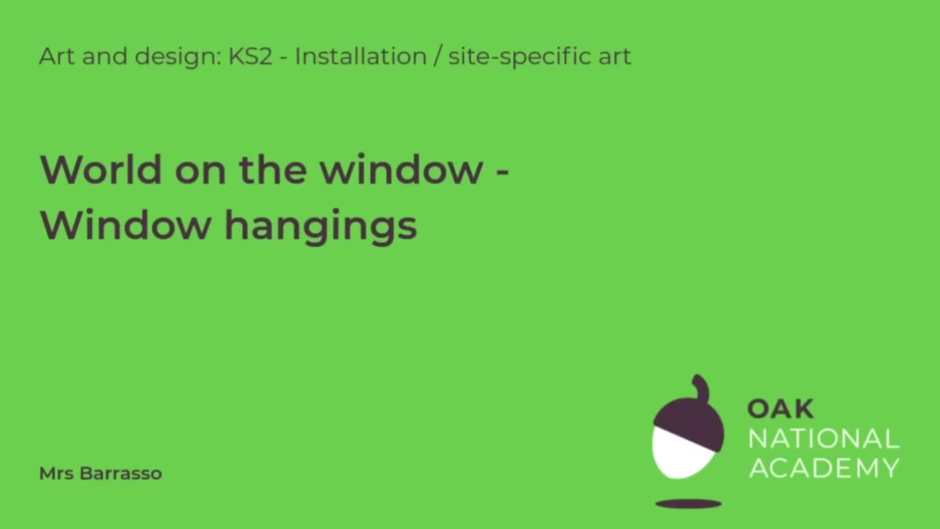 World on the Window - Window Hangings