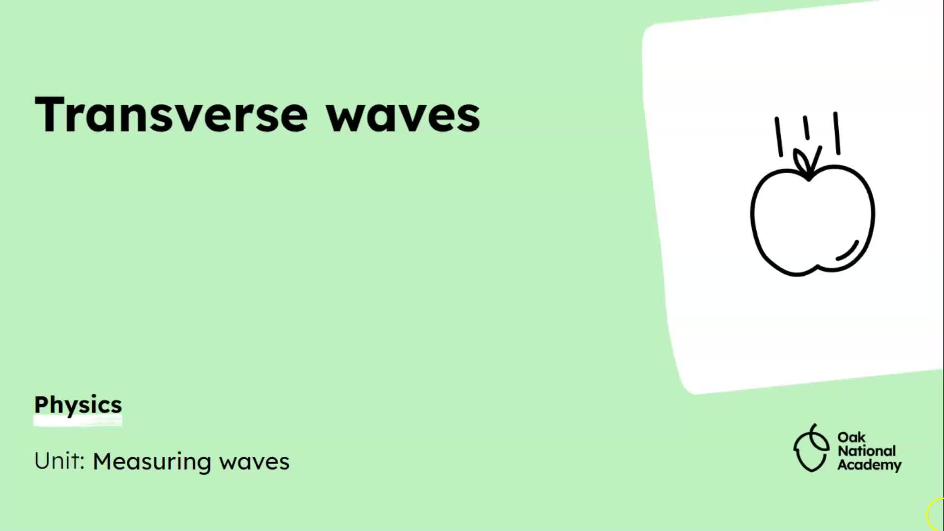 Transverse waves
