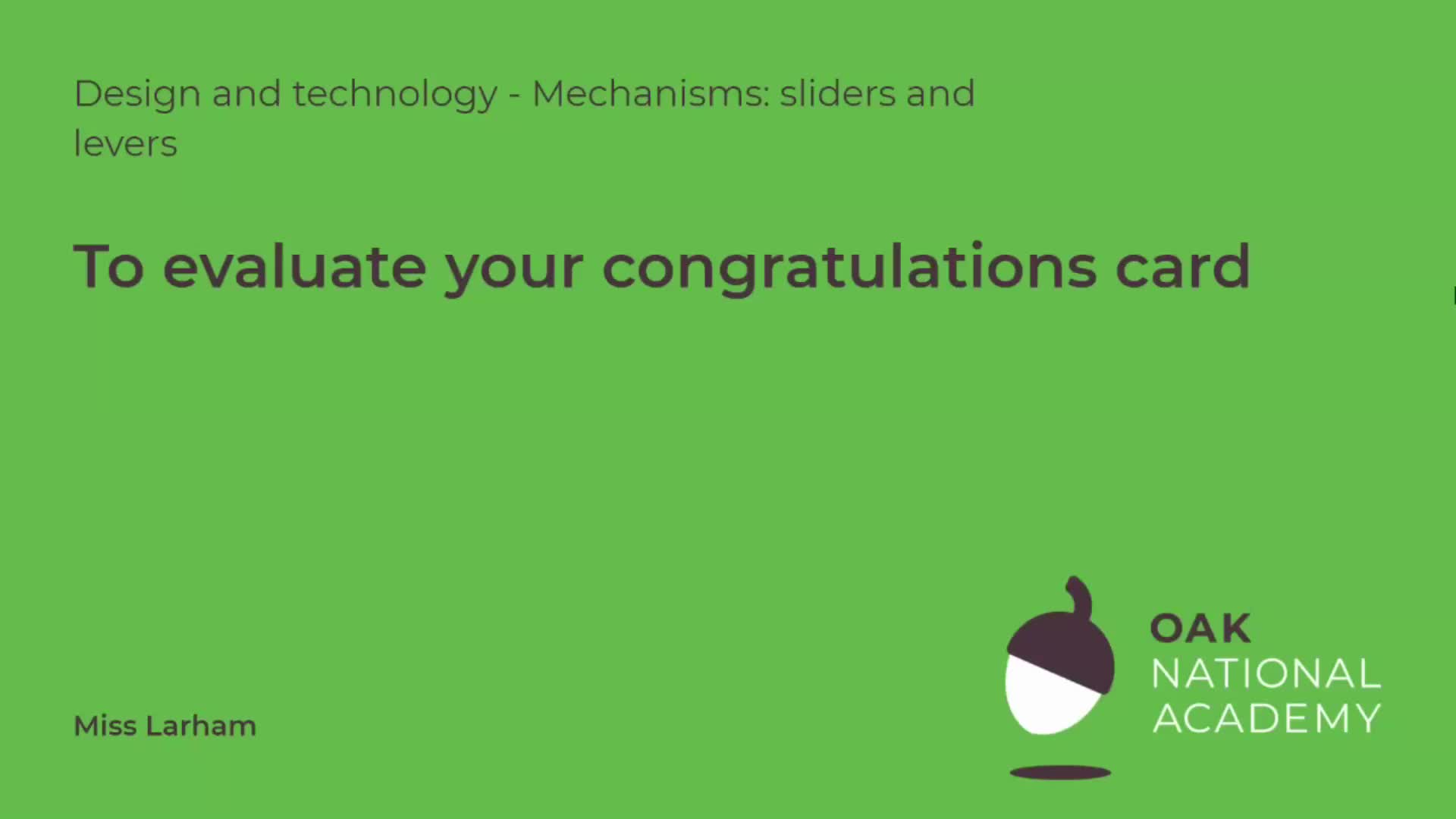 To evaluate your congratulations card