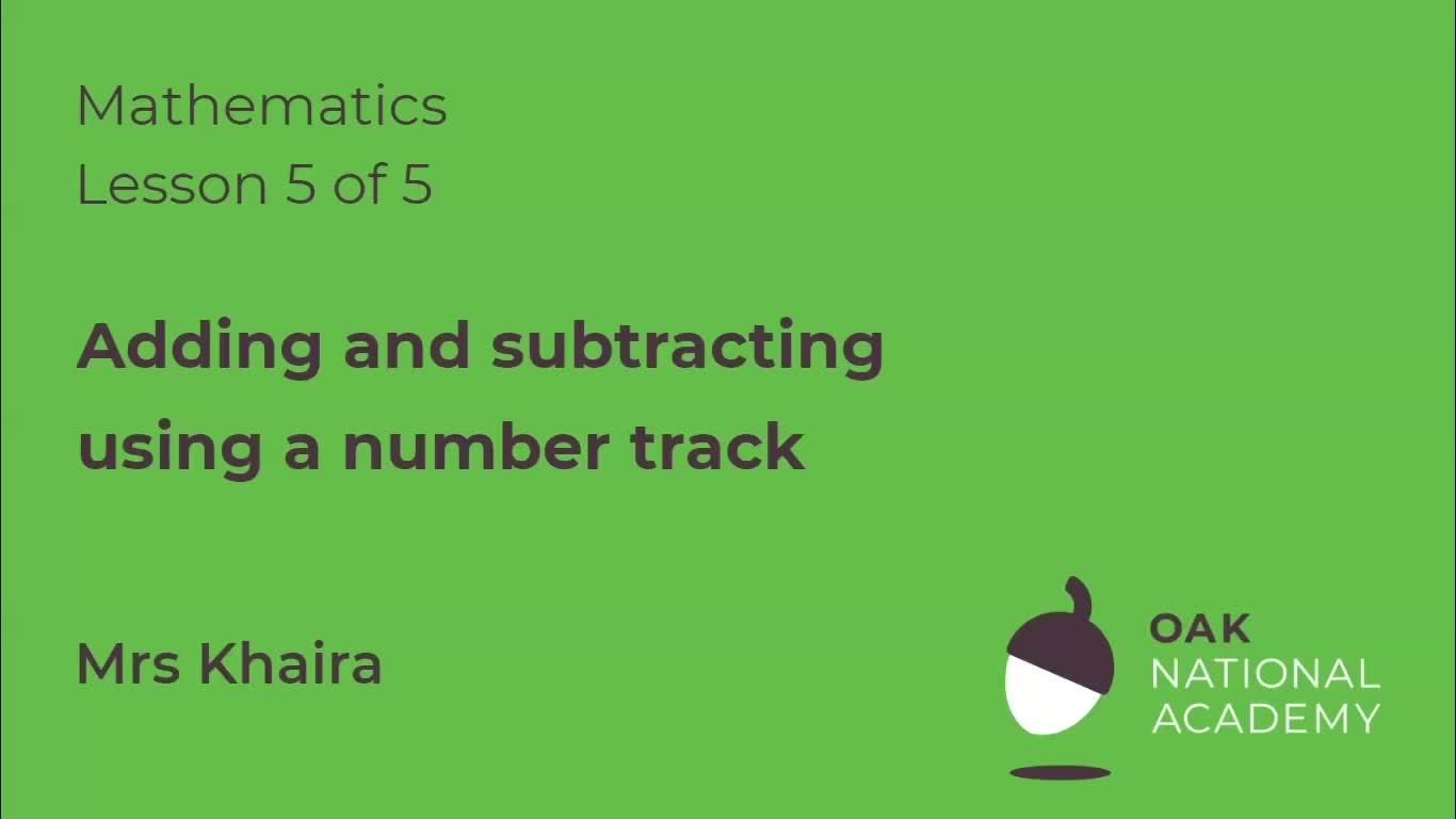 Adding and subtracting using a number track
