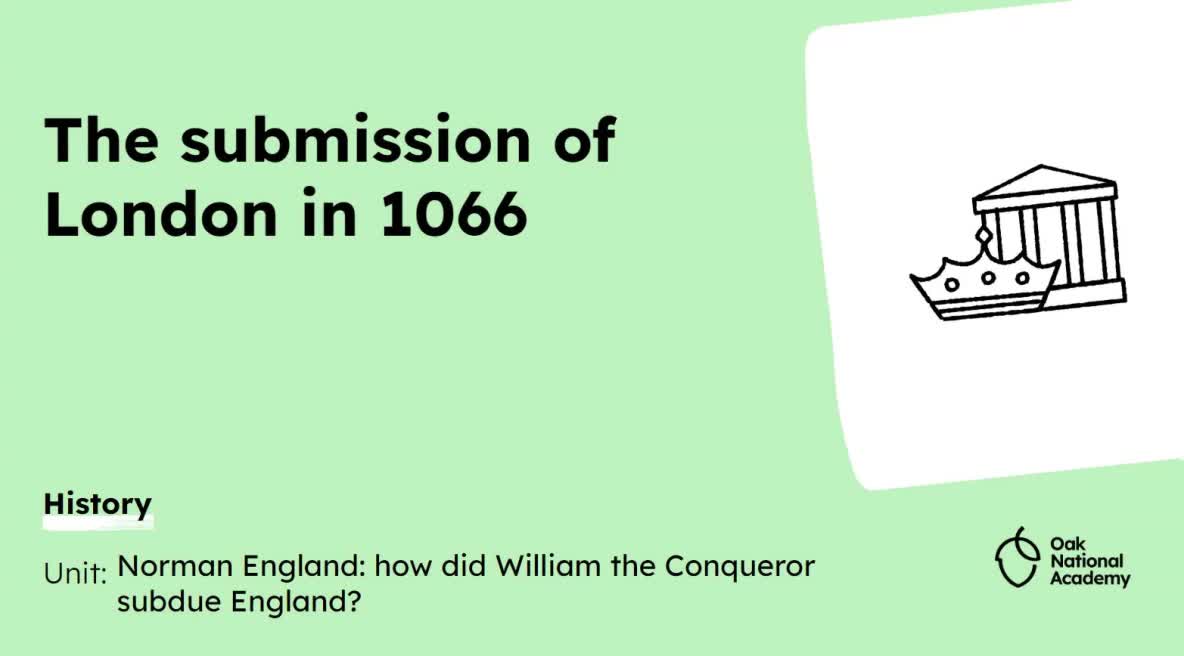 The submission of London in 1066