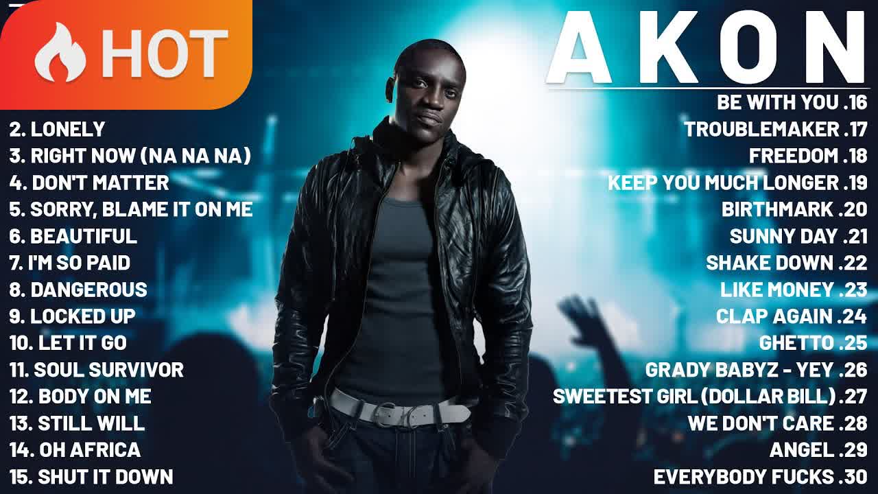 Akon - Best Songs Collection 2023 - Greatest Hits Songs of All Time - Music Mix Playlist 2023
