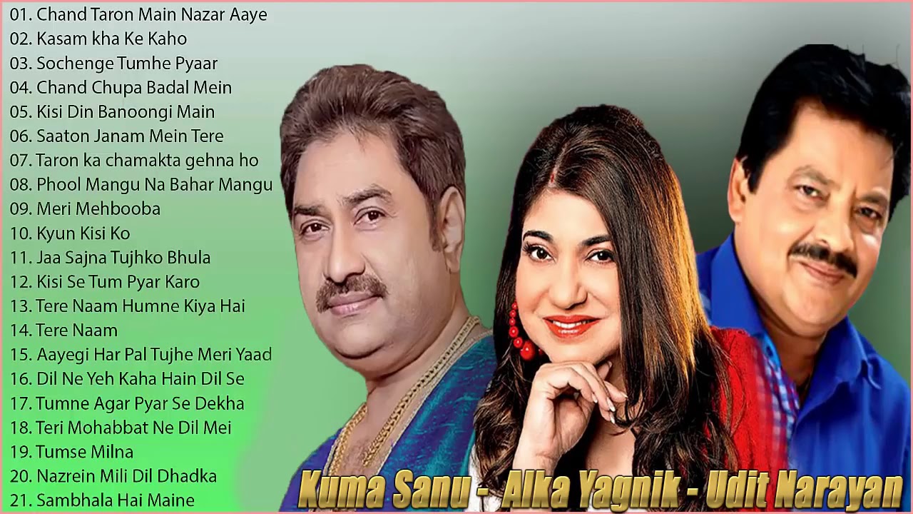Best Of Udit Narayan, Alka Yagnik, Kumar Sanu Songs // 90's Evergreen Bollywood Songs   Jukebox