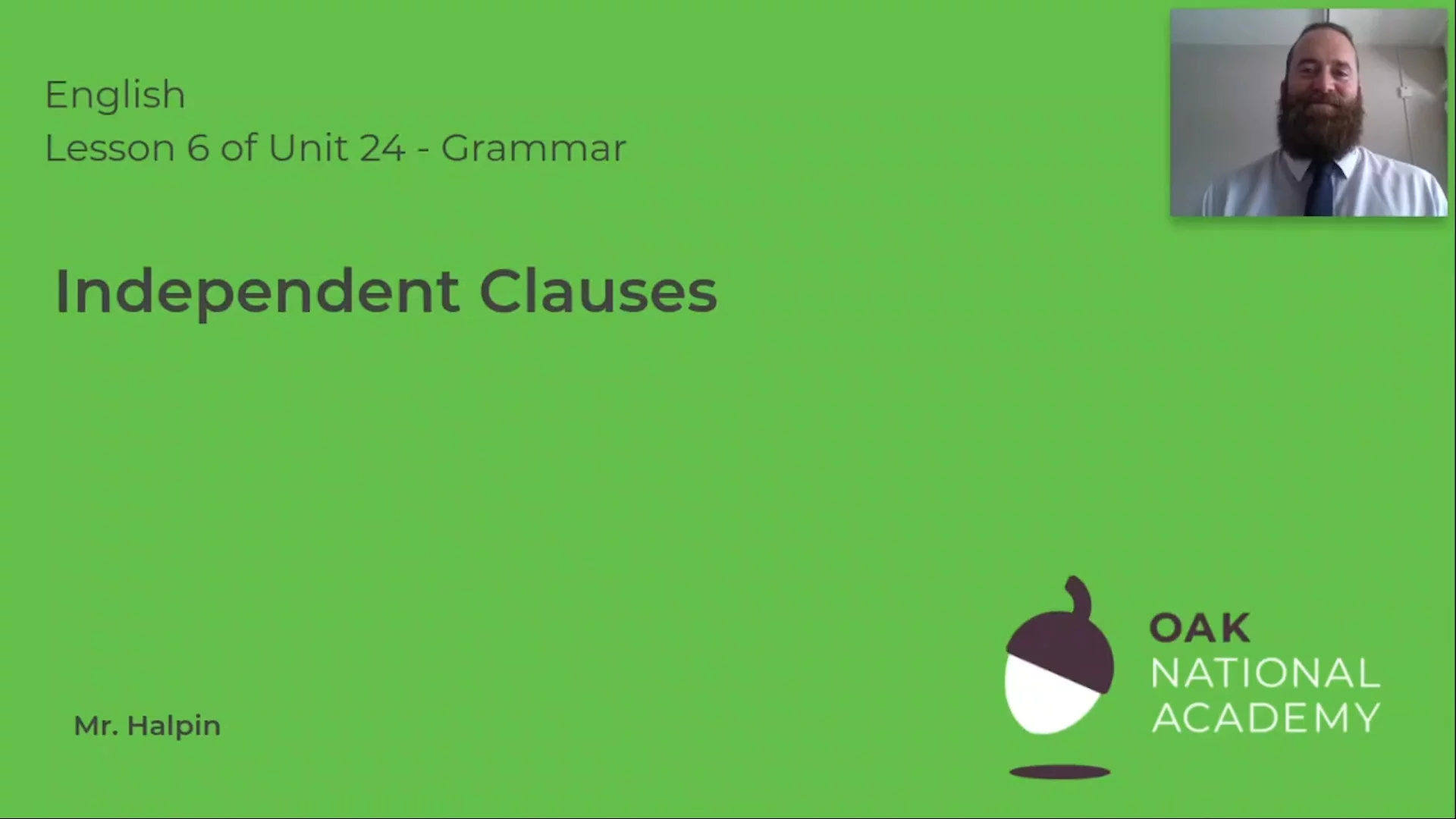 Independent clauses