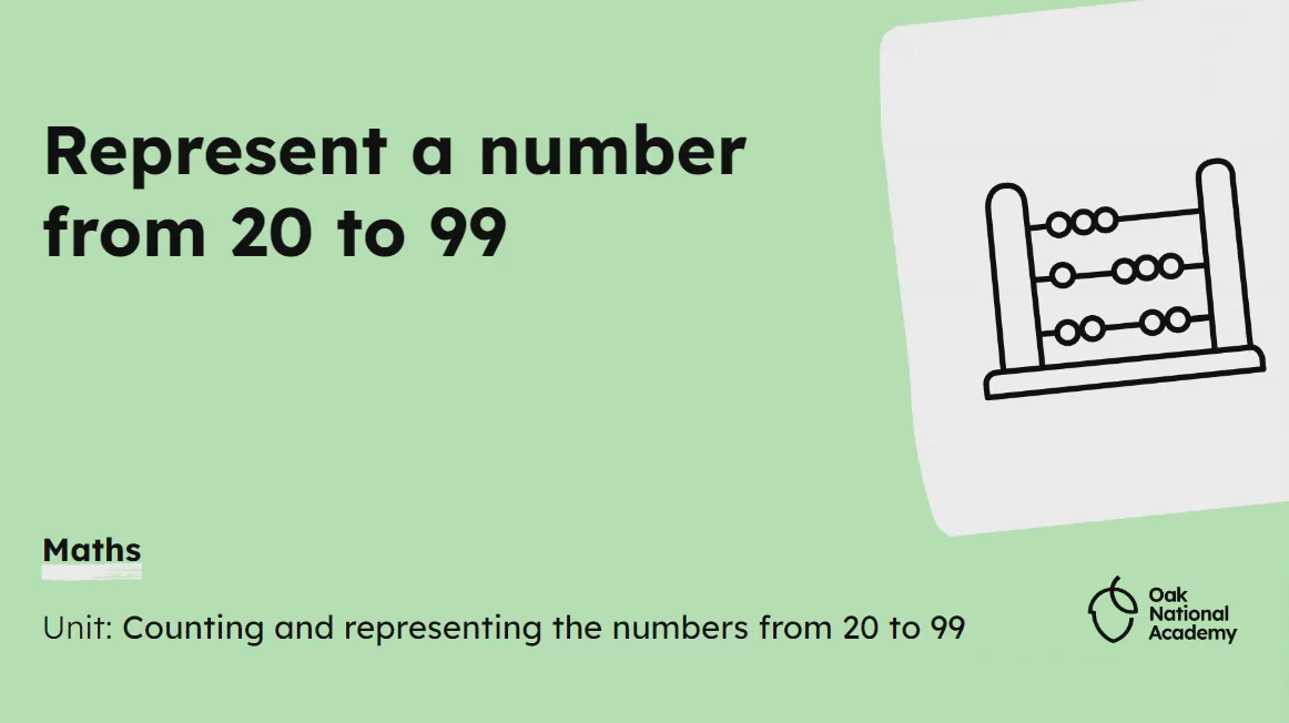 Represent a number from 20 to 99