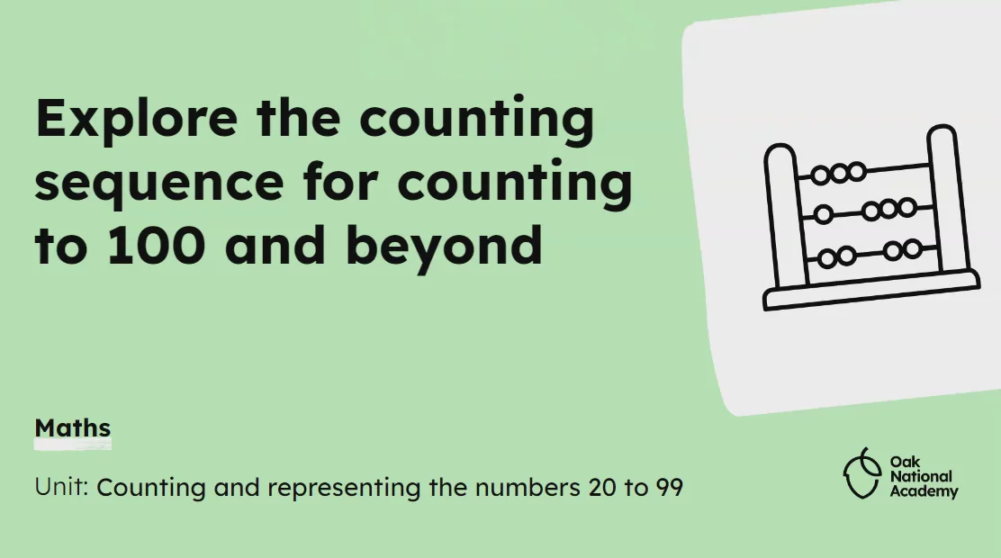 Explore the counting sequence for counting to 100 and beyond