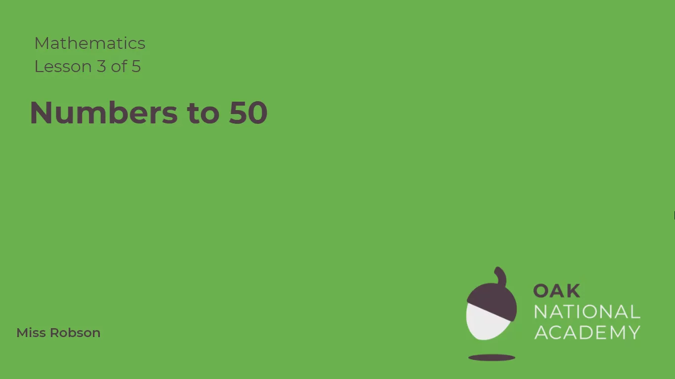 Numbers to 50