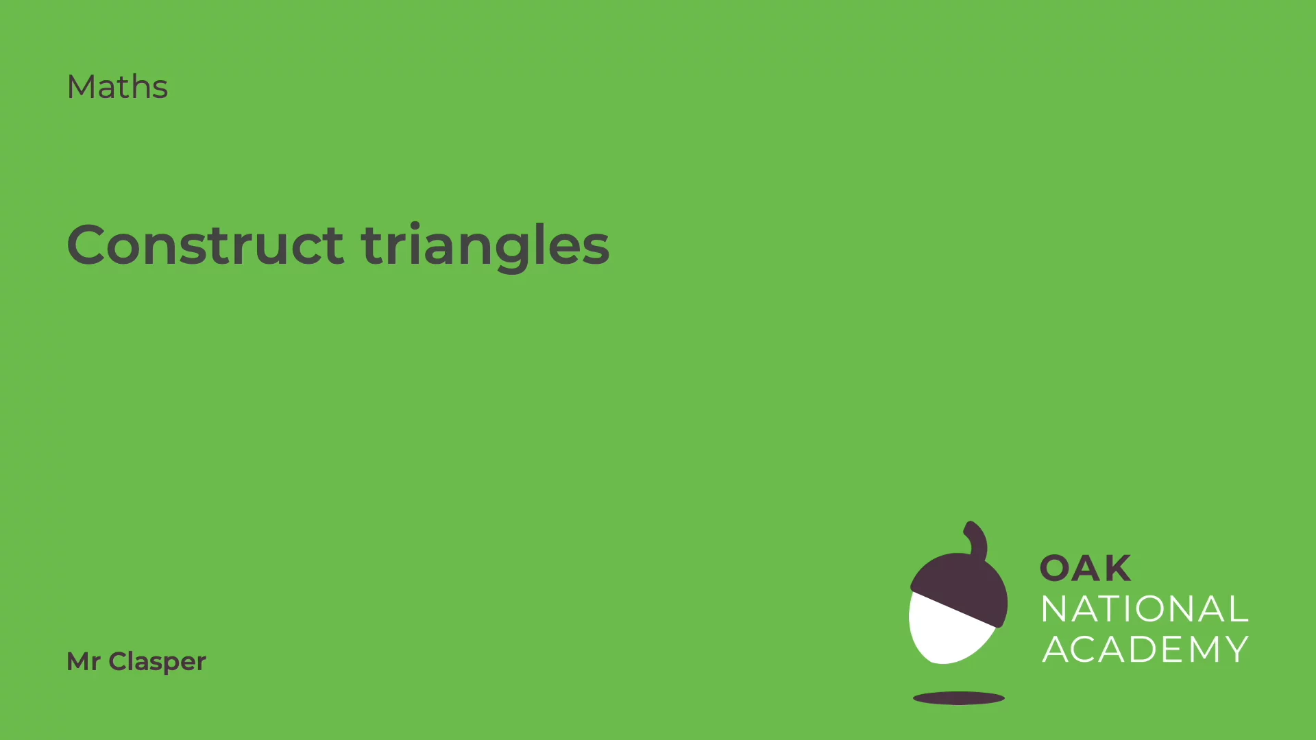 Construct triangles