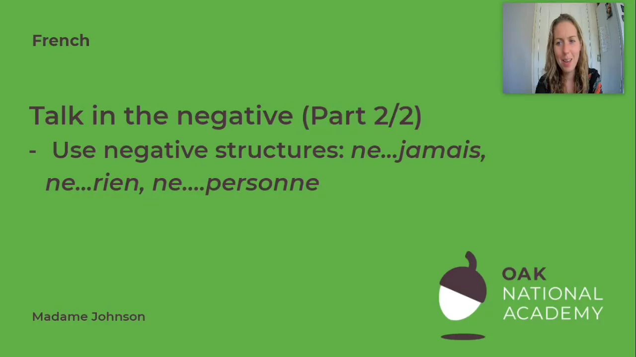 Talk in the negative (Part 2/2)