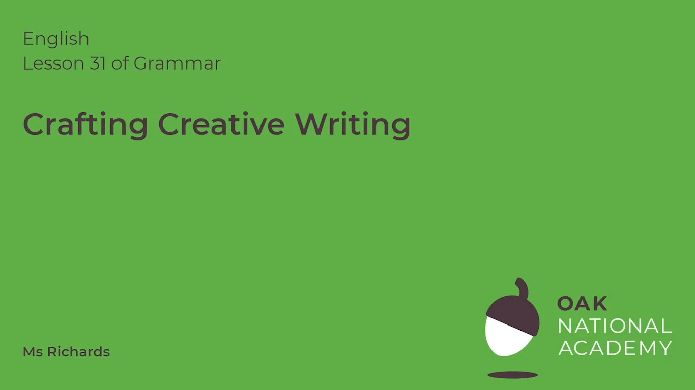 Crafting Creative Writing