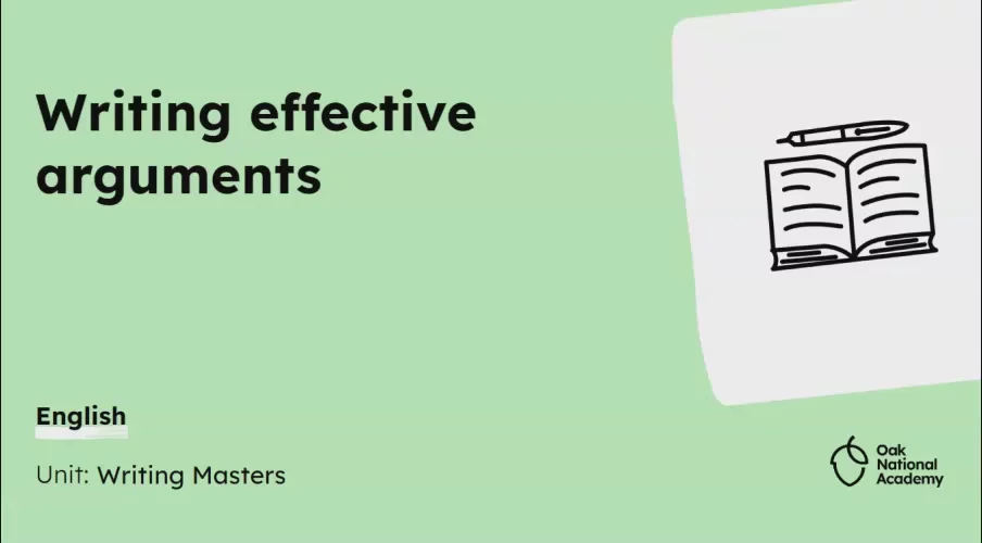 Writing effective arguments