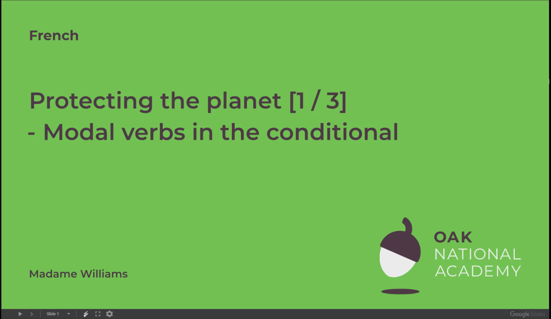 Protecting the planet (Part 1/3)