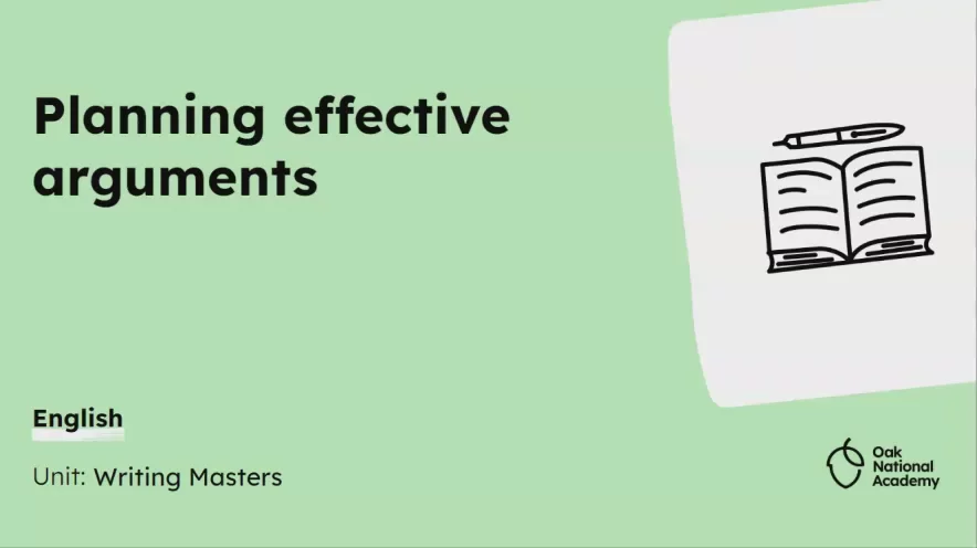 Planning effective arguments