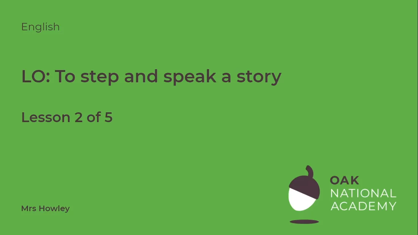 To step and speak a story