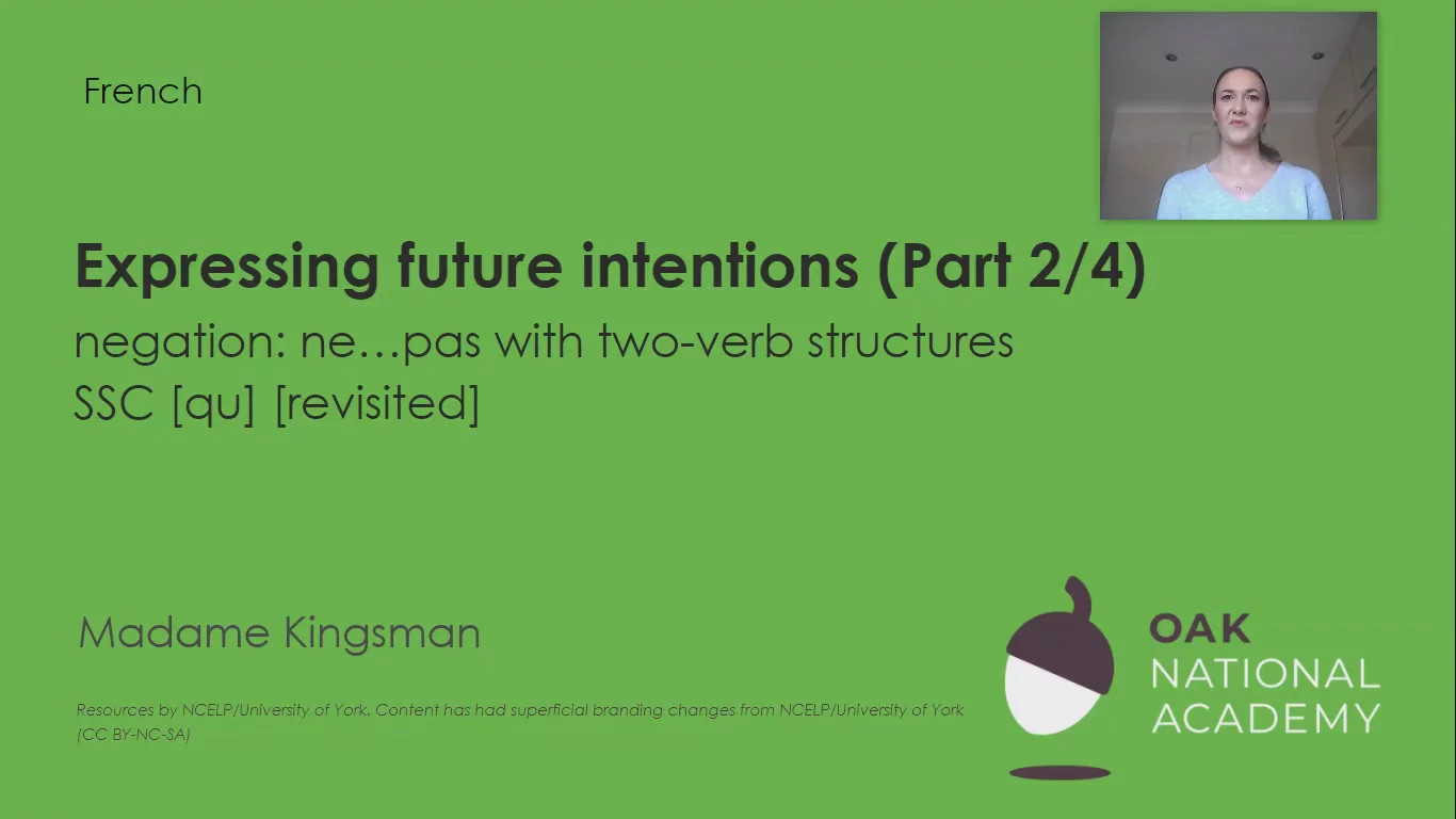 Expressing future intentions (Part 2/4)