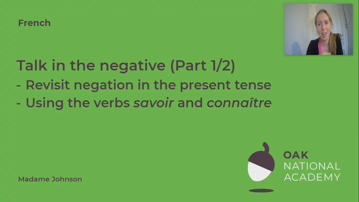 Talk in the negative (Part 1/2)