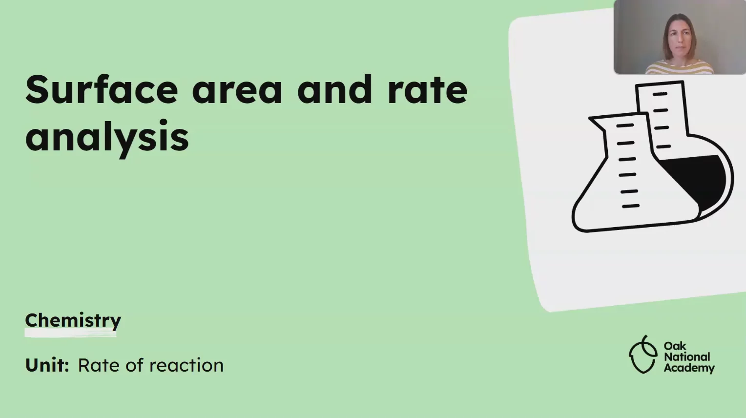 Surface area and rate: analysis