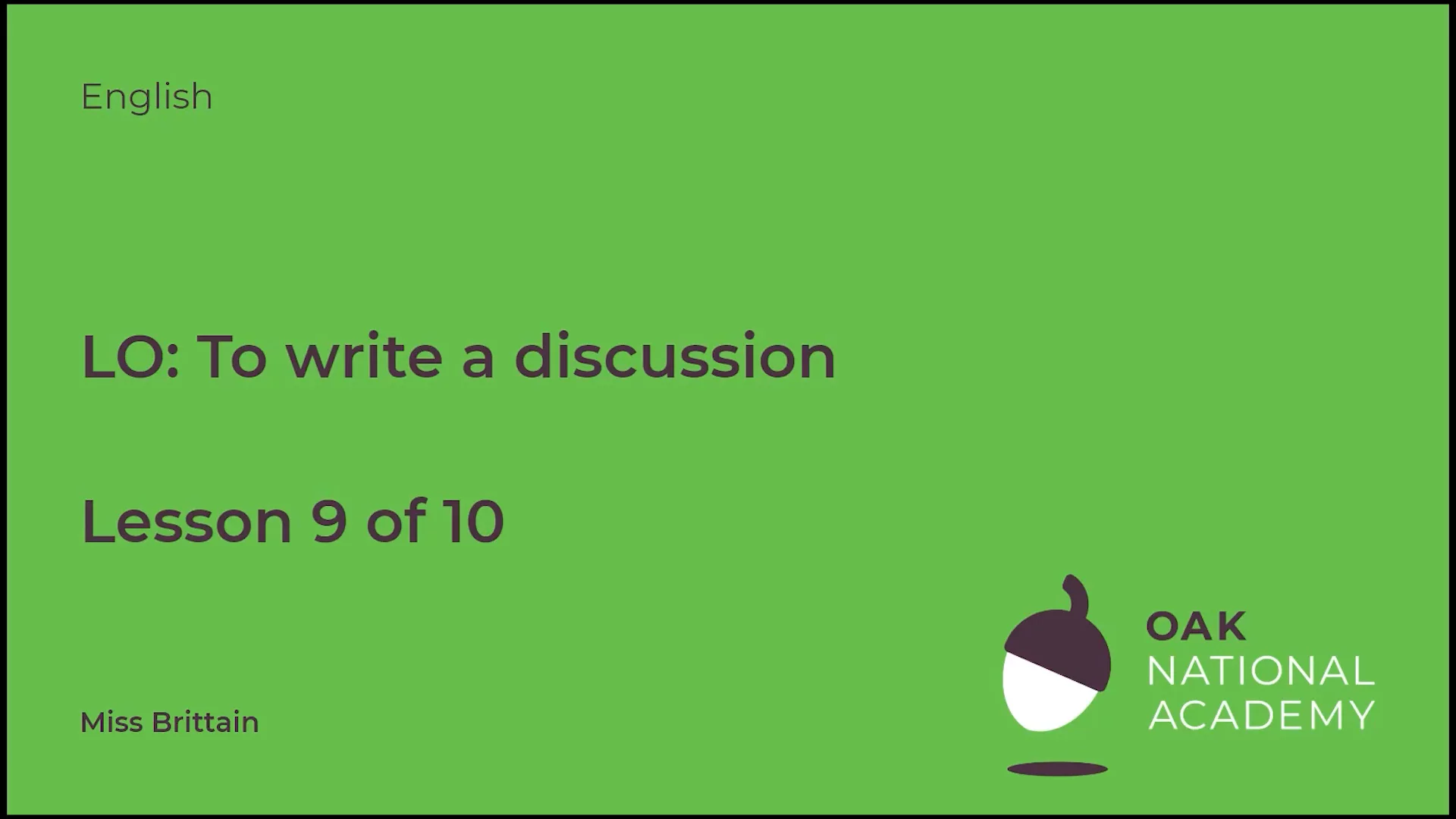 To write a discussion (Part 3)