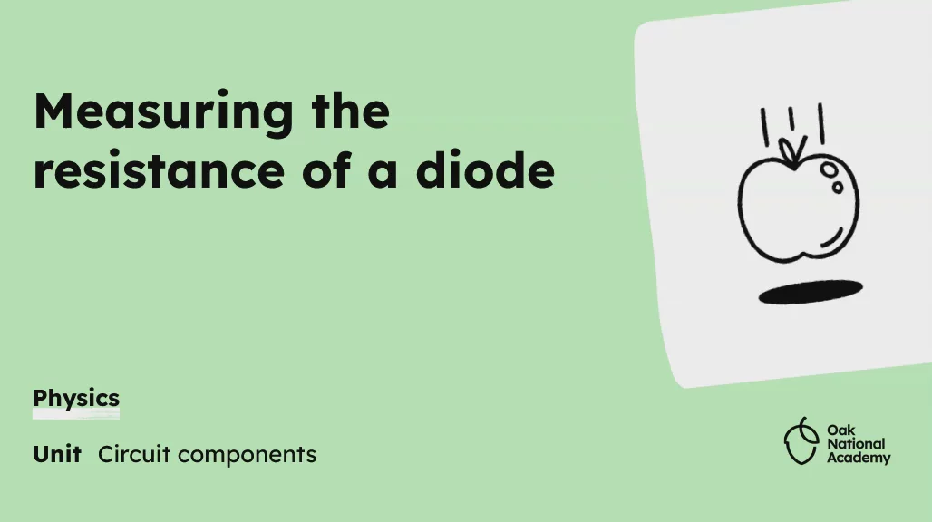 Measuring the resistance of a diode