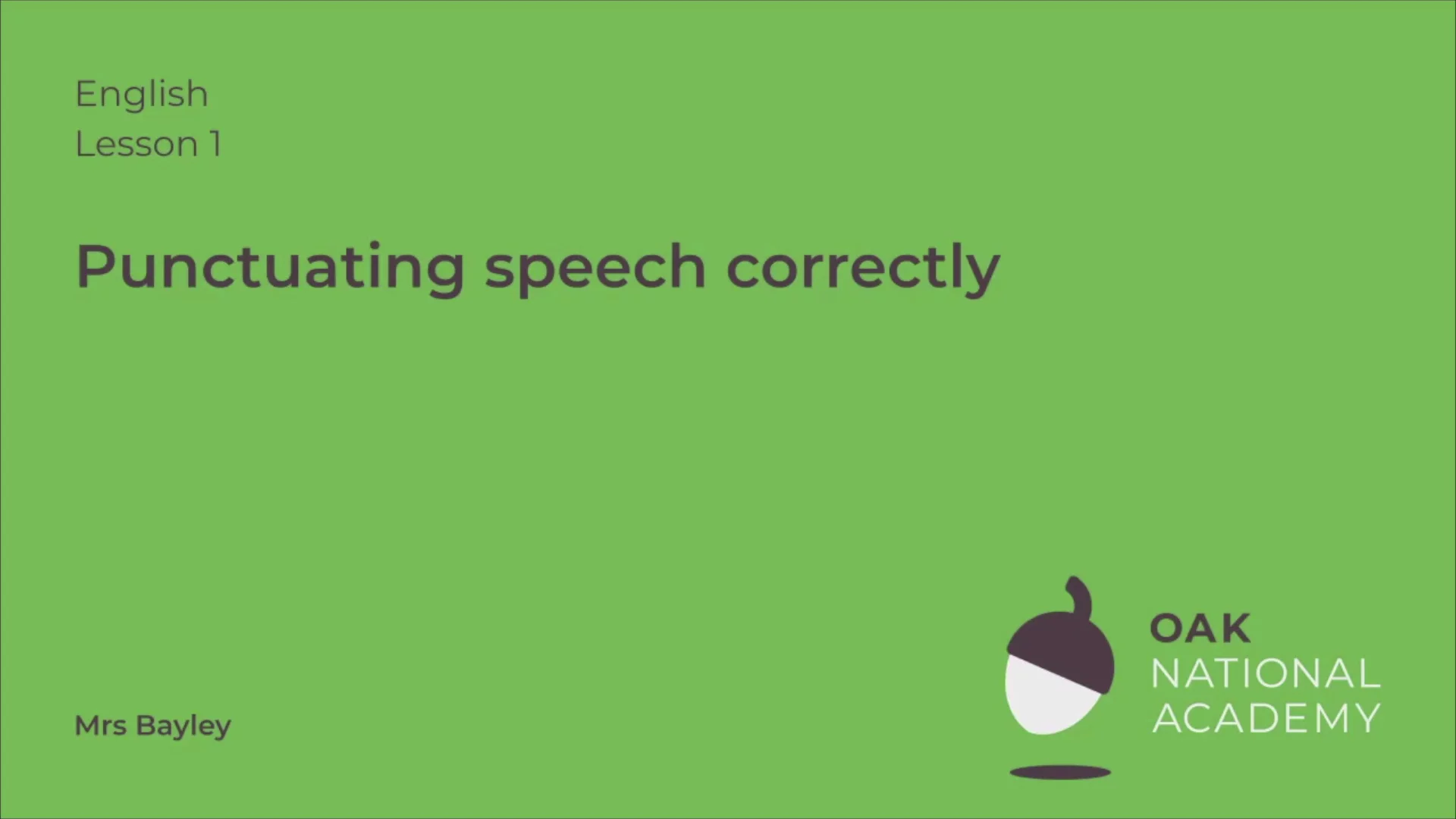 Punctuating speech correctly