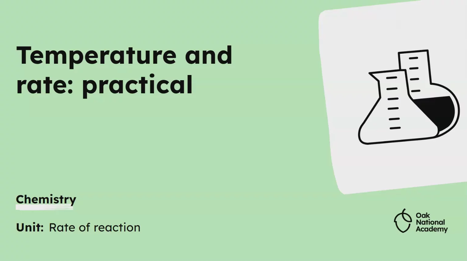 Temperature and rate: practical