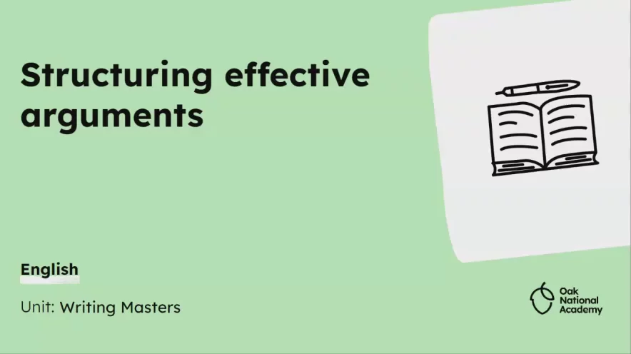 Structuring effective arguments