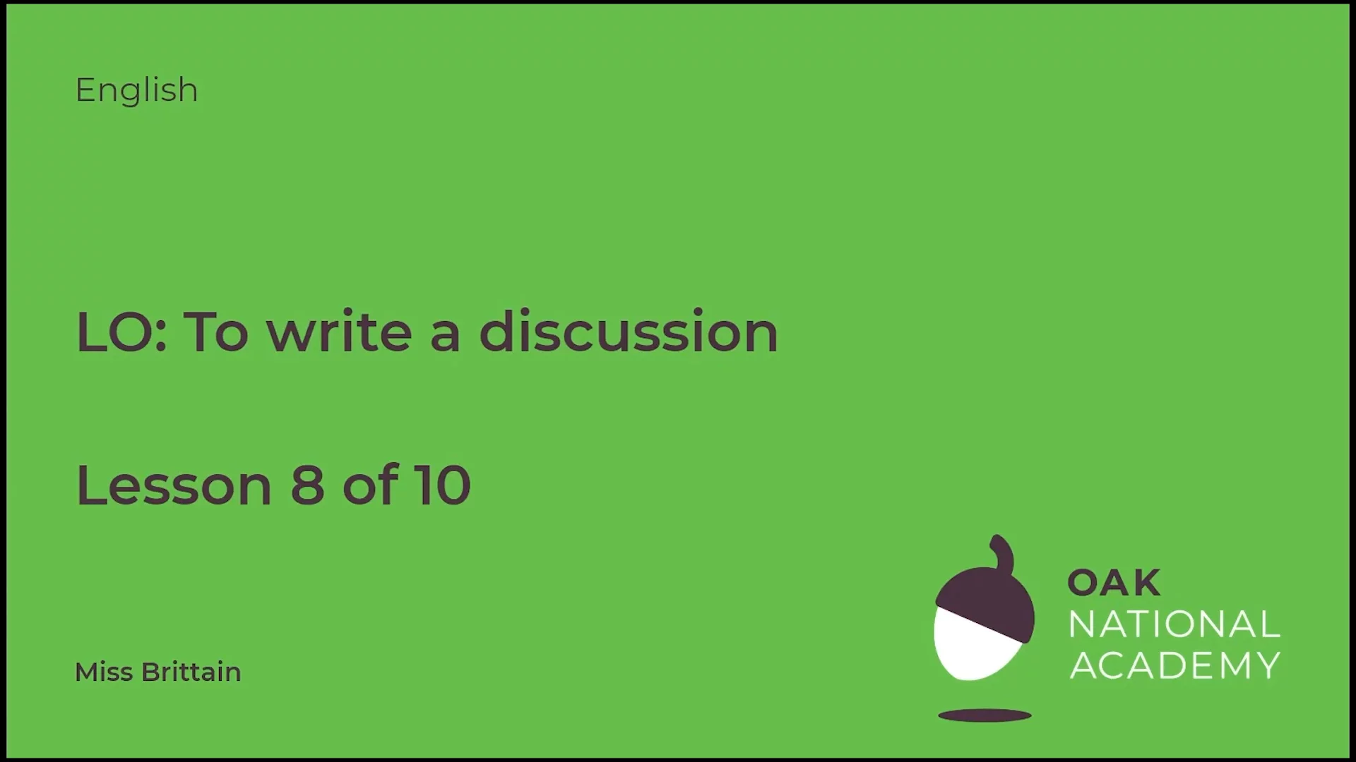 To write a discussion (Part 2)