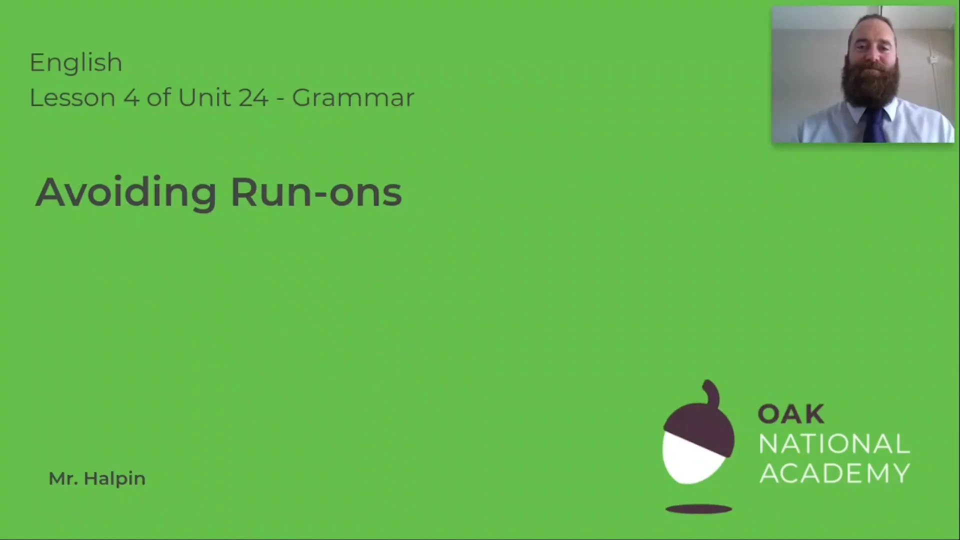 Avoiding run-on sentences