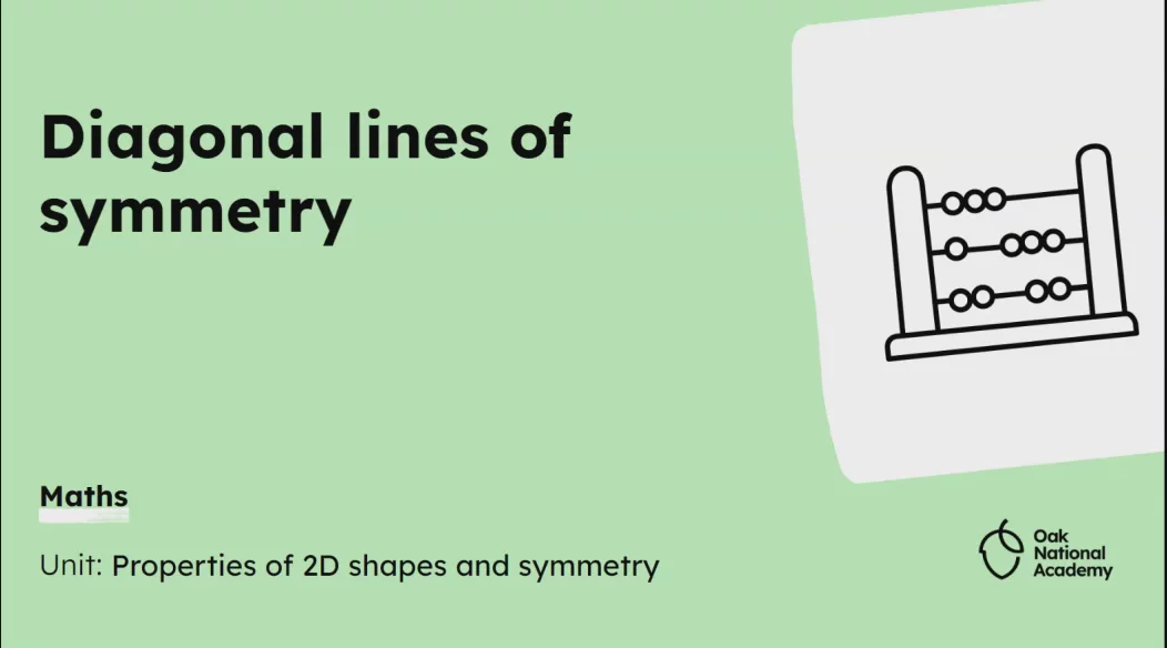 Diagonal lines of symmetry