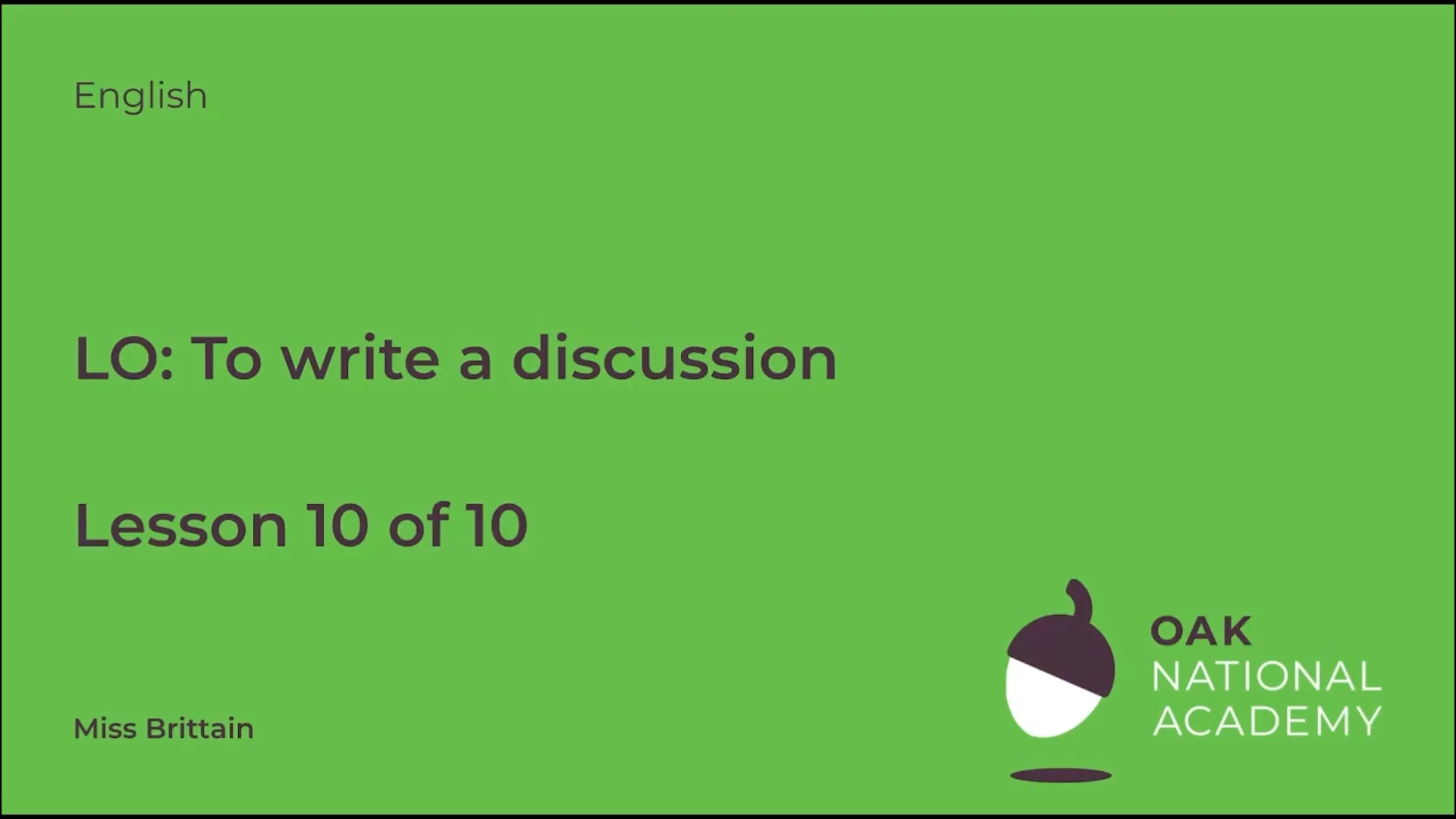 To write a discussion (Part 4)