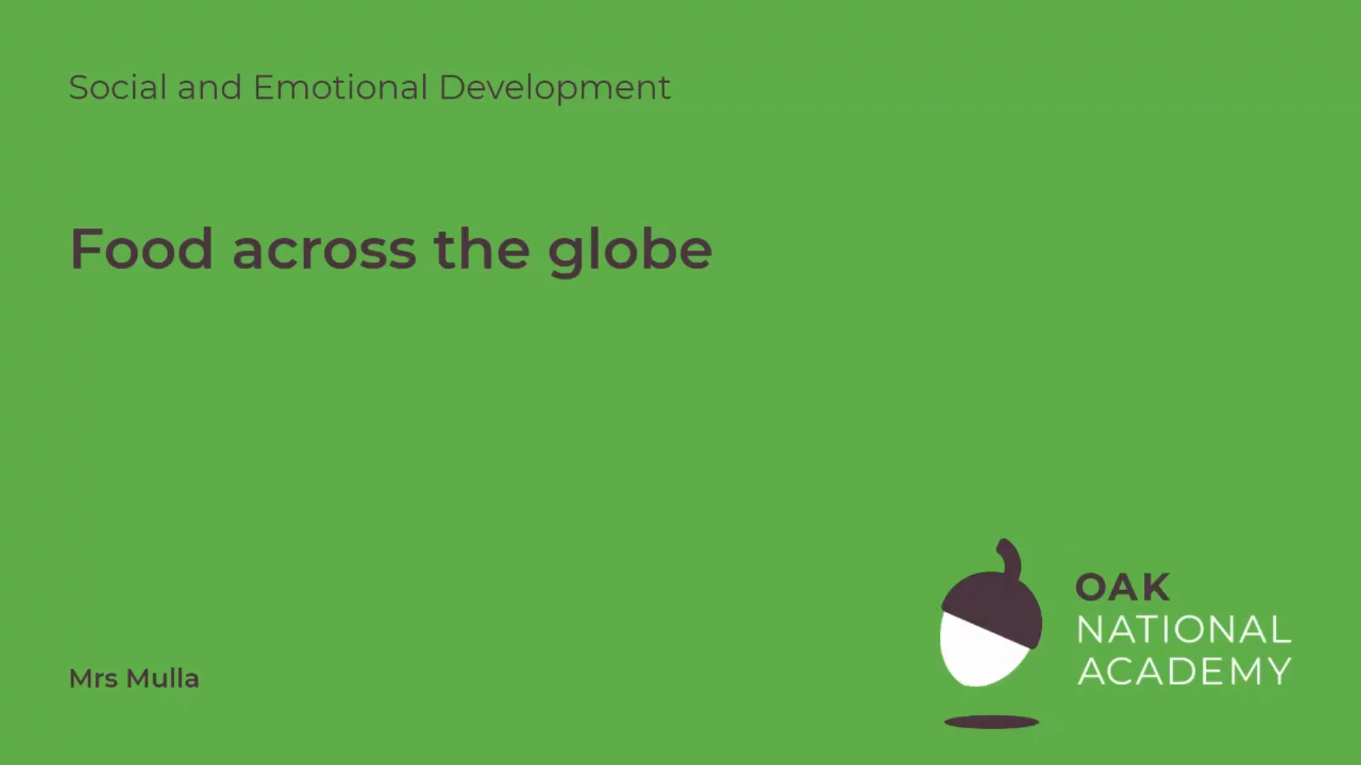 Food across the globe