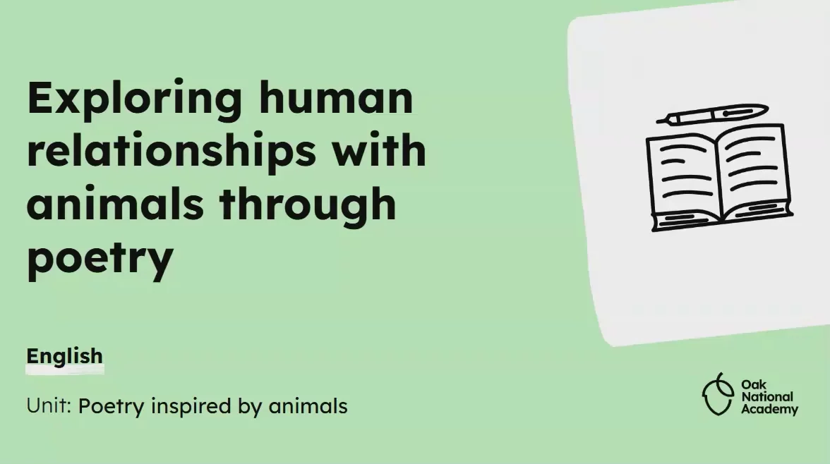 Exploring human relationships with animals through poetry