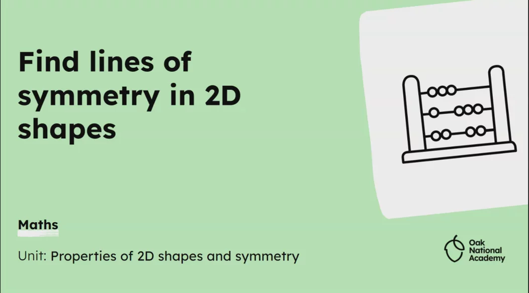 Find lines of symmetry in 2D shapes