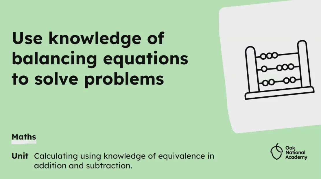 Use knowledge of balancing equations to solve problems