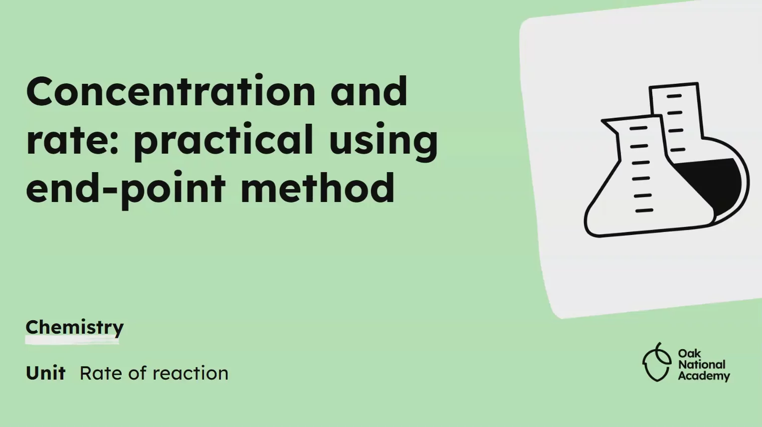Concentration and rate: practical using end point method