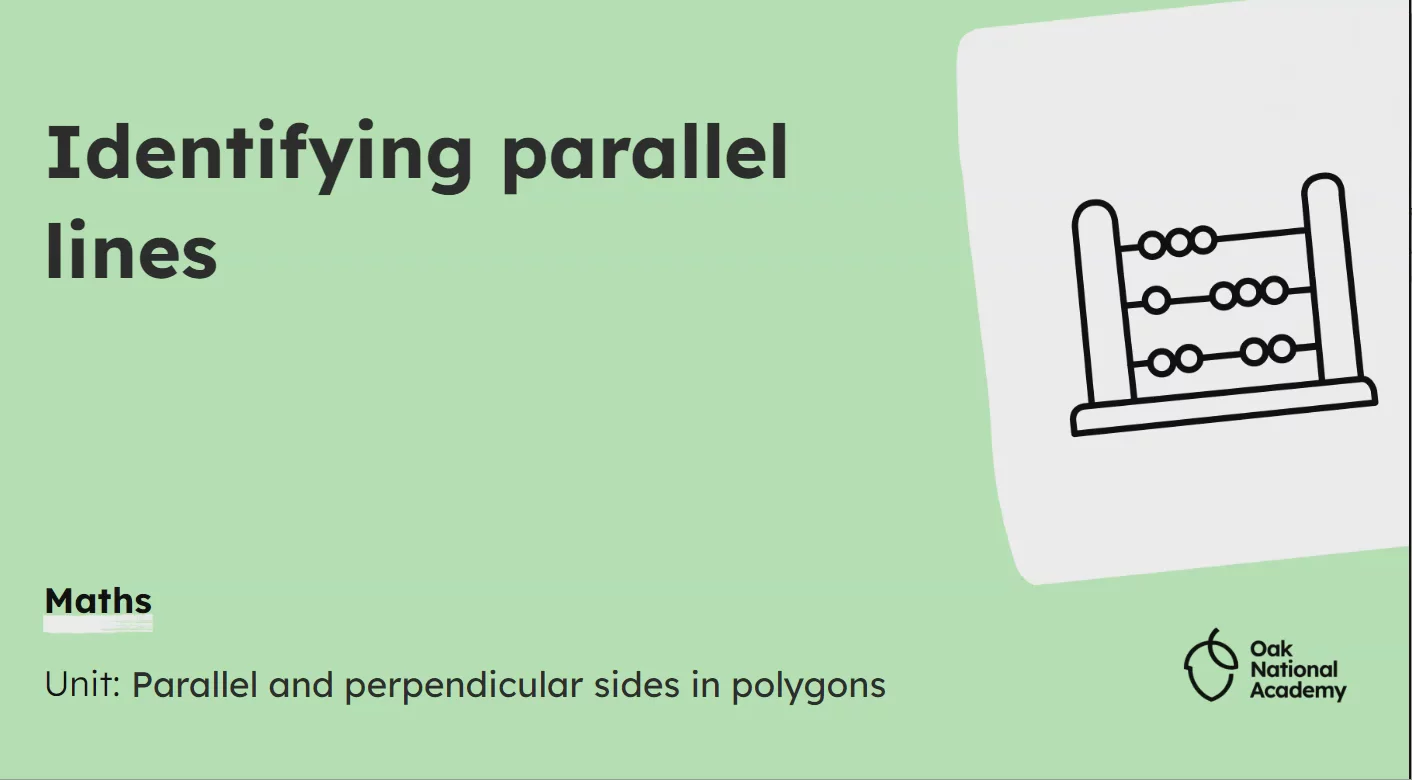 Identifying parallel lines