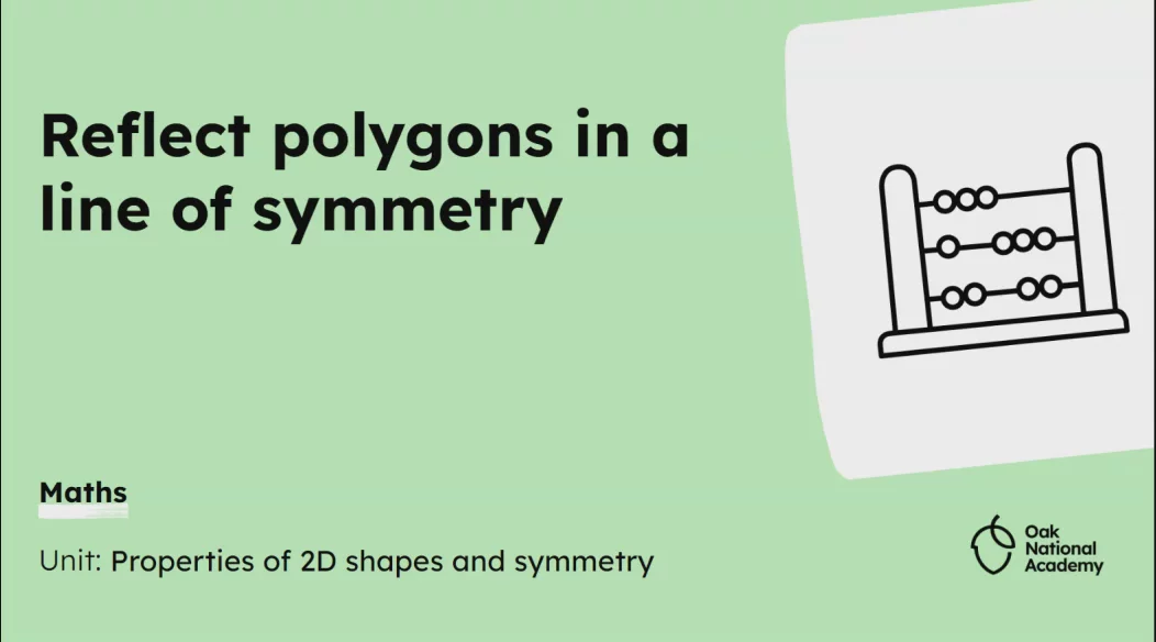 Reflect polygons in a line of symmetry