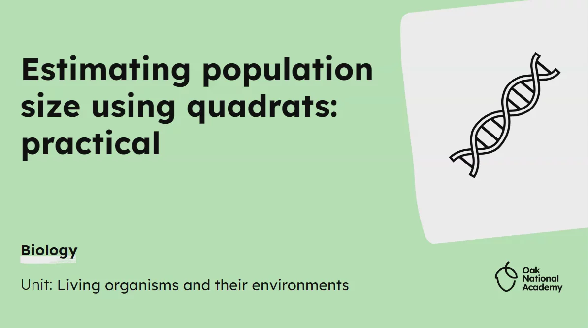 Estimating population size using quadrats: practical
