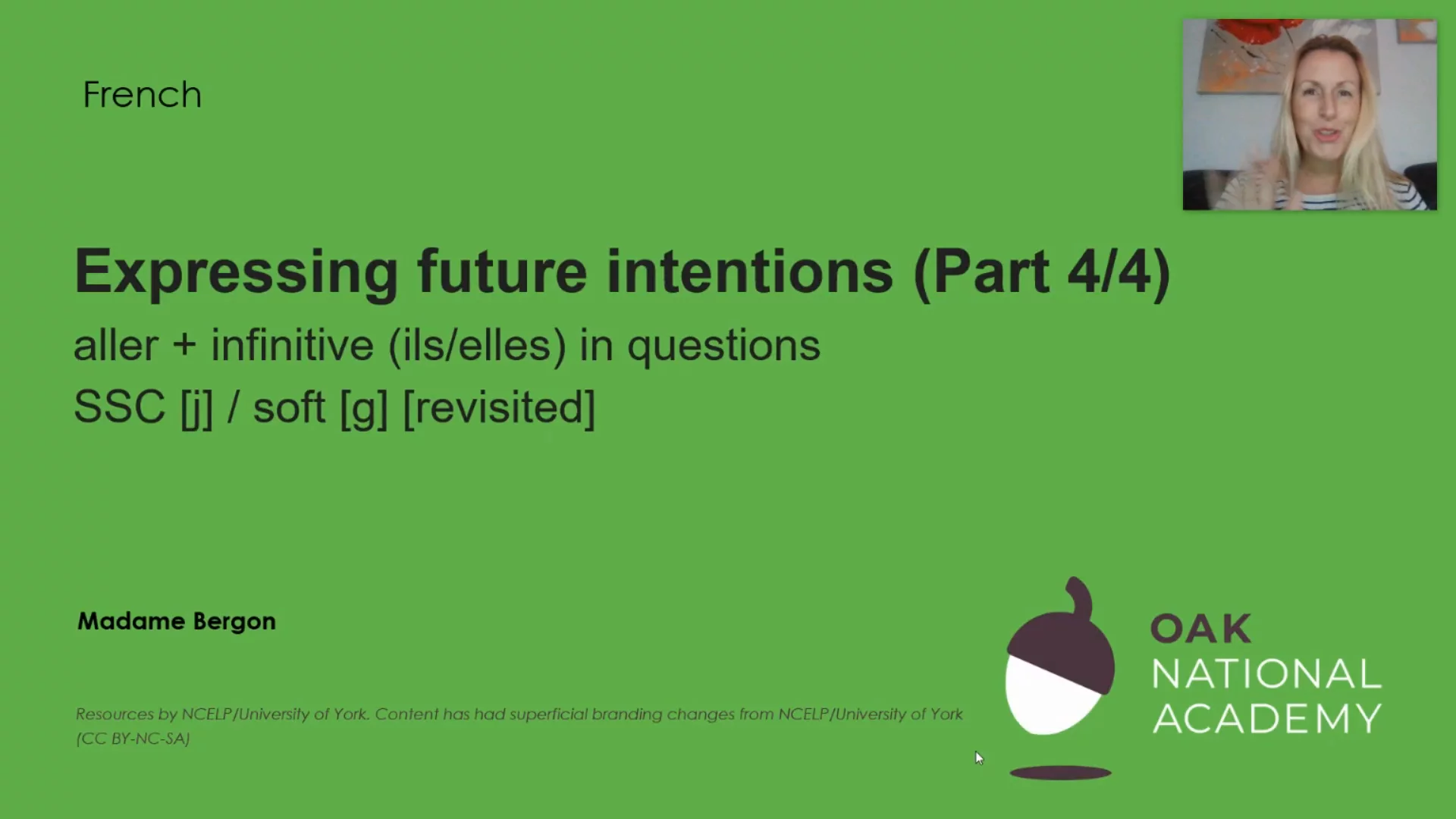 Expressing future intentions (Part 4/4)