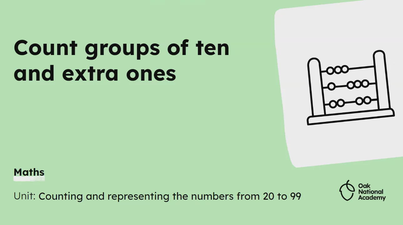 Count groups of ten and extra ones