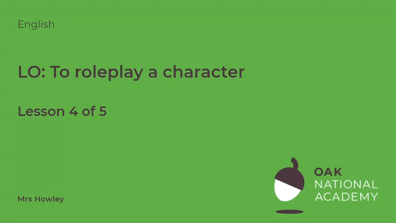 To roleplay a character