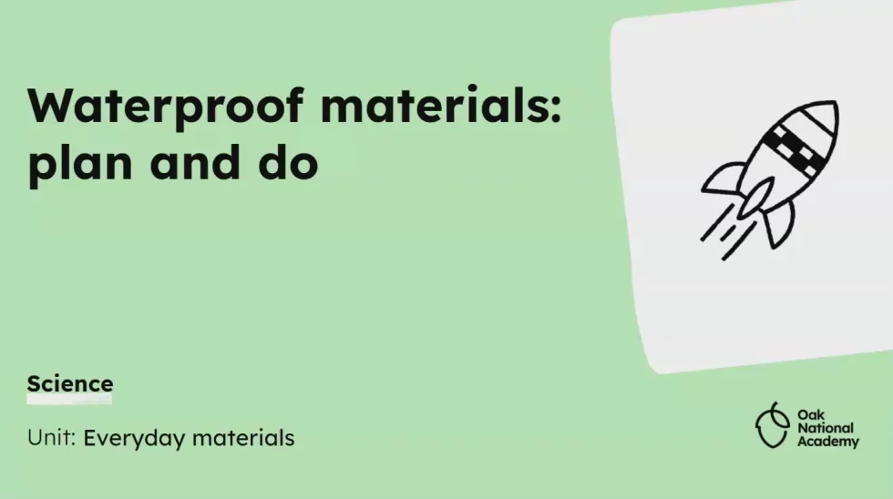 Waterproof materials: plan and do