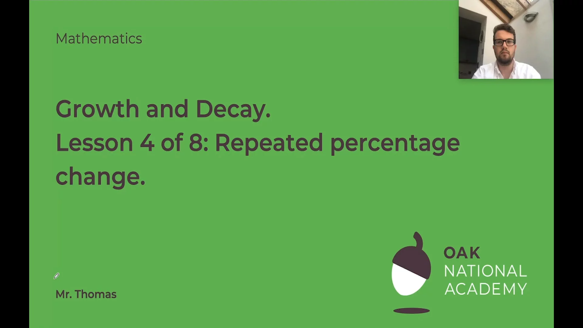 Repeated percentage change