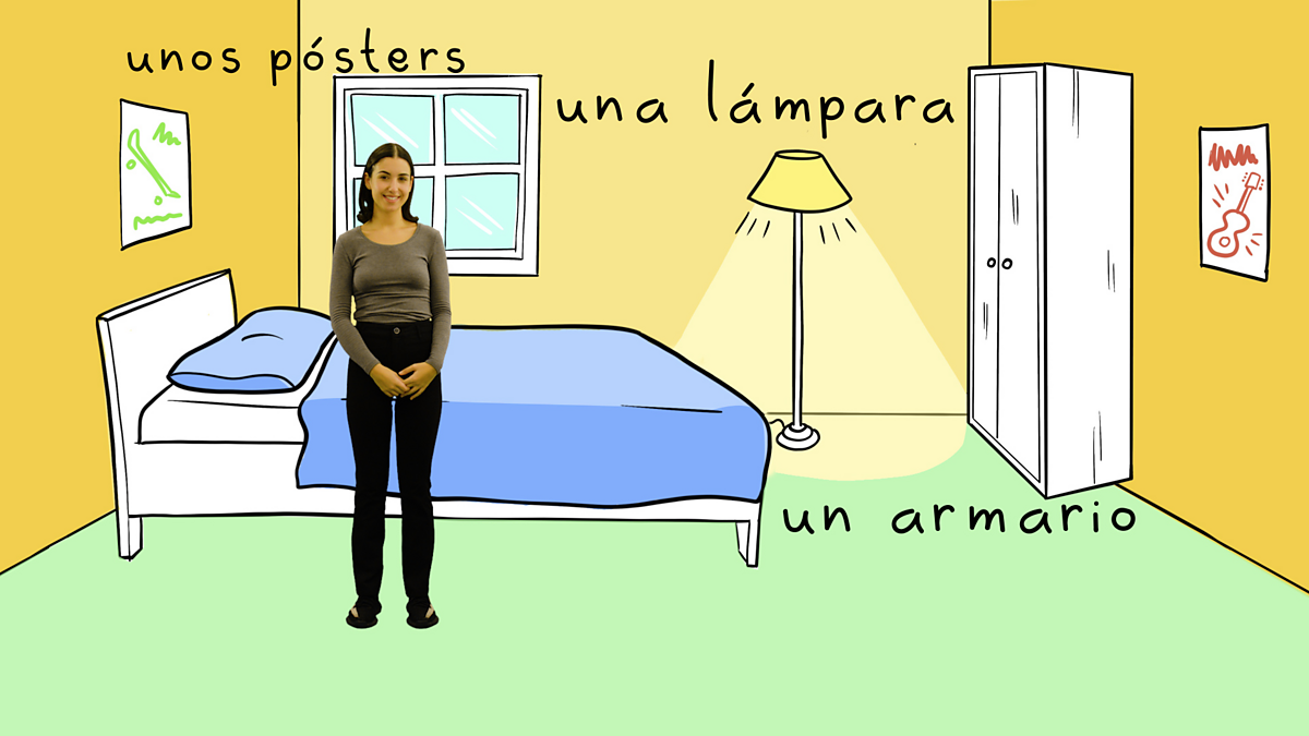 Topics : Describing your room in Spanish using 'hay', 'no hay' and adjectives